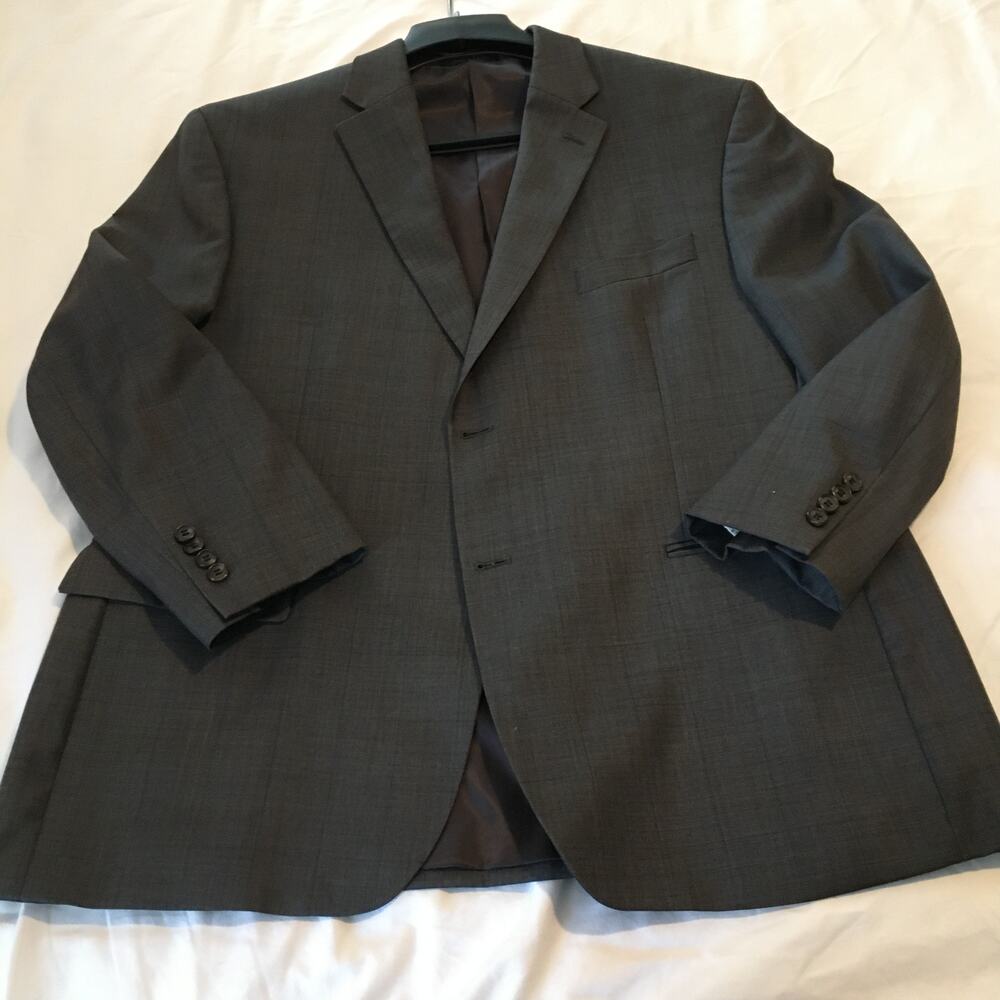 LAUREN Ralph Lauren 44S Charcoal Grey Blazer 100% Wool 2-Button Fully-Lined